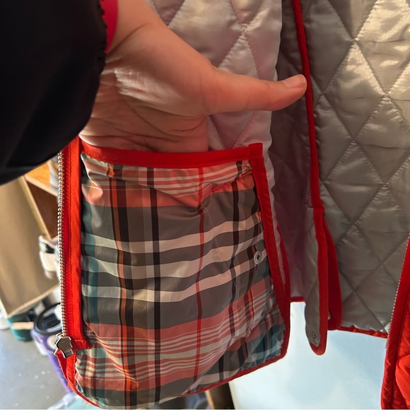 Land’s End orange jacket size M petite (10-12) - Picture 3 of 6